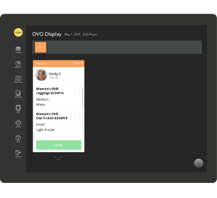 Order display screen