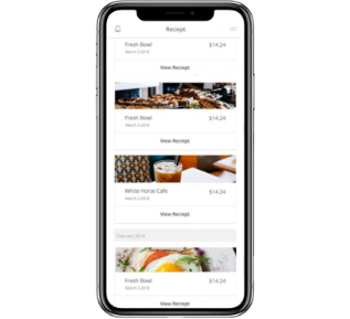 Mobile ordering app scree